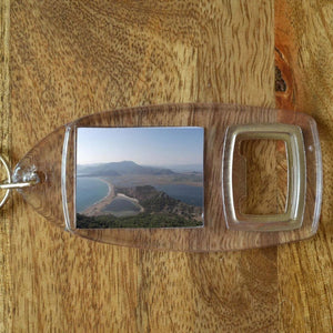 Personalised Bottle Opener Rectangular Plastic Photo Keyring