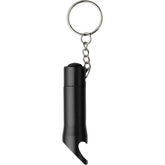 Personalised Black Bottle Opener Torch Keyring
