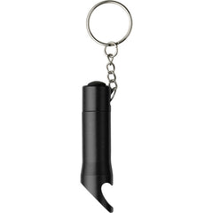 Personalised Black Bottle Opener Torch Keyring