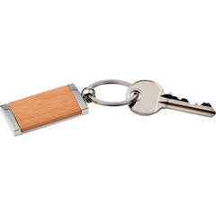 Personalised Wooden and Metal Keyring