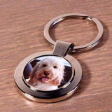 Personalised Circle Photo Keyring,