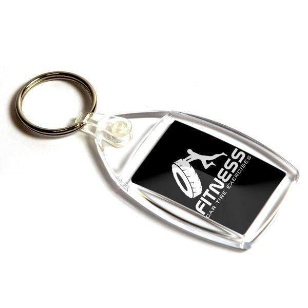 Personalised Small Rectangular Plastic Photo Keyring,