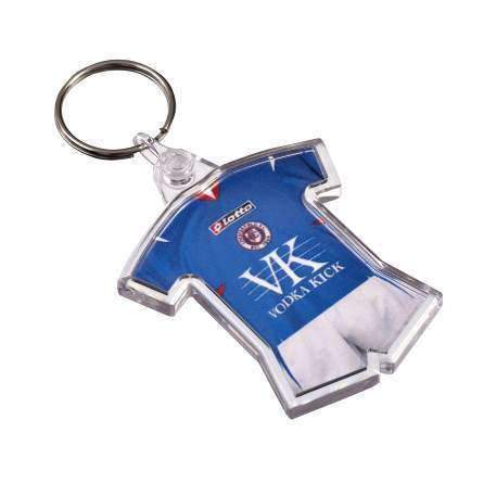 Personalised Sports T-Shirt Shape Plastic Photo Keyring,