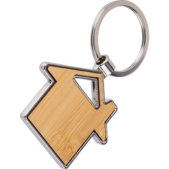 Personalised Bamboo House Keyring