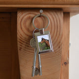 Personalised Metal Photo Rectangle Keyring