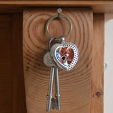 Personalised Metal Photo Heart Keyring