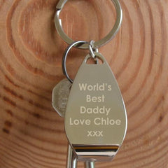 Personalised Engraved Bottle Opener Keyring