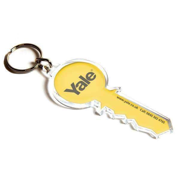 Personalised Key Shape Plastic Photo Keyring,