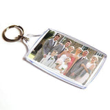 Personalised Large Rectangular Plastic Photo Keyring,