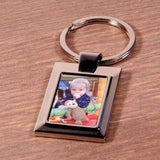 Personalised Metal Photo Rectangle Keyring,